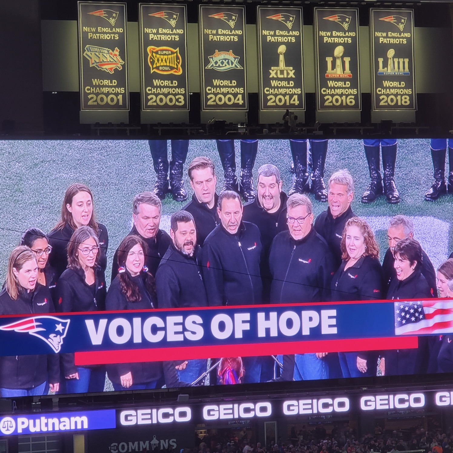 Voices of Hope's Performance of the National Anthem at the MNF Patriots