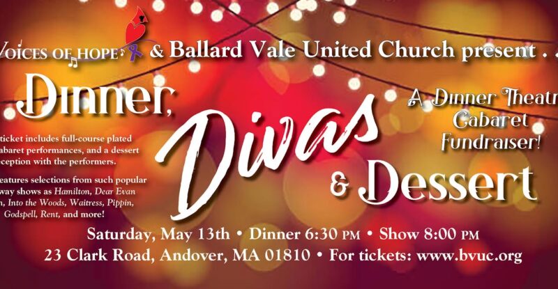 Voices of Hope: Dinner, Diva’s and Dessert – A Dinner Theatre Cabaret Fundraiser!